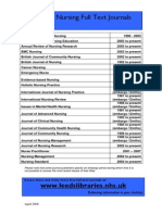 Free Nursing Full Text Journals: Delivering Information To Your Desktop