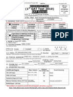 GAT Application Form 2010