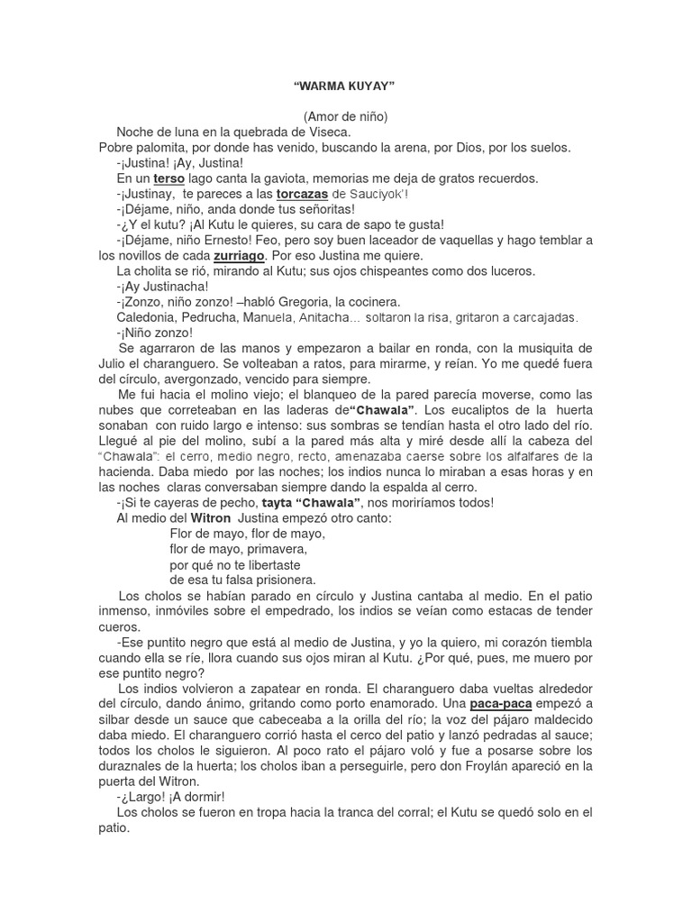 WARMA KUYAY Naturaleza