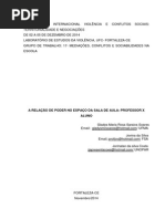 A Relação de Poder No Espaço Da Sala de Aula Professor x Aluno