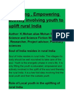 Educating Empowering, Actively Involving Youth To Uplift Rural India - Poster