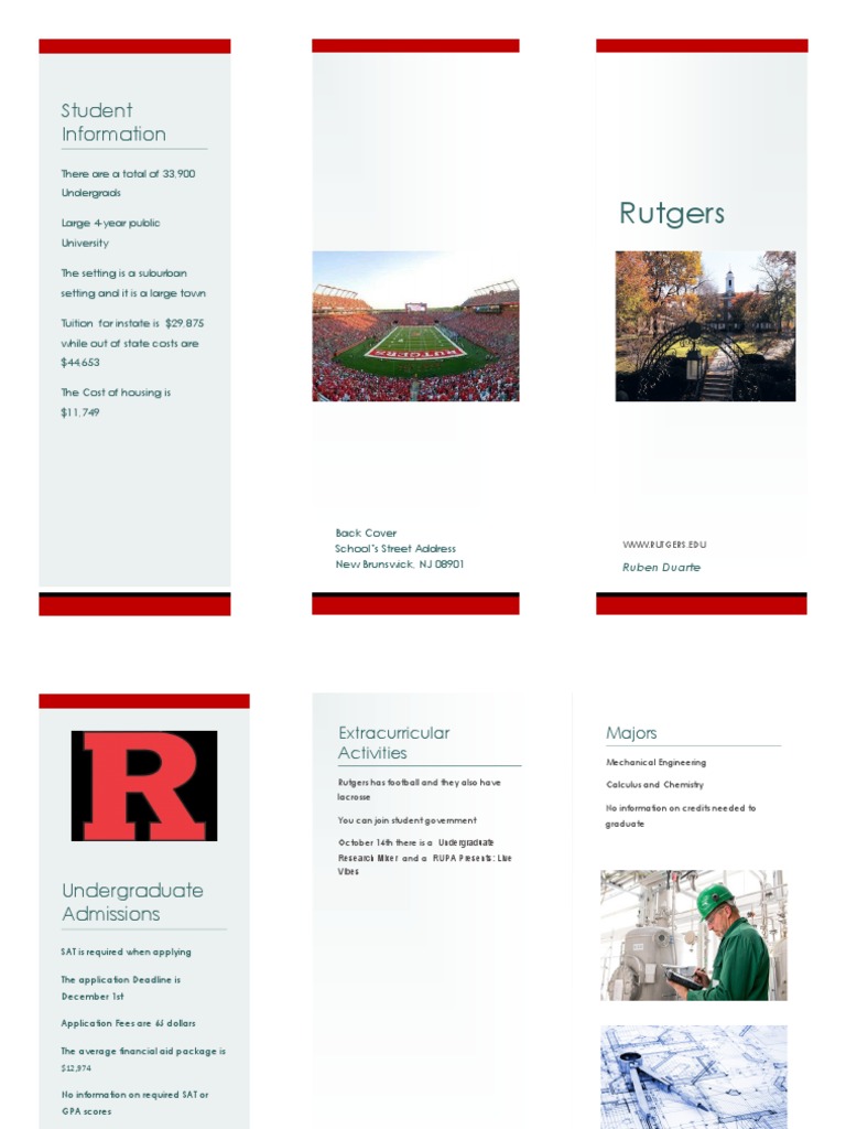 Rutgers University Undergraduate Info | PDF