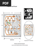 Txtopper QRP Amp PCB Layout: Viewed From Component Side of The Board