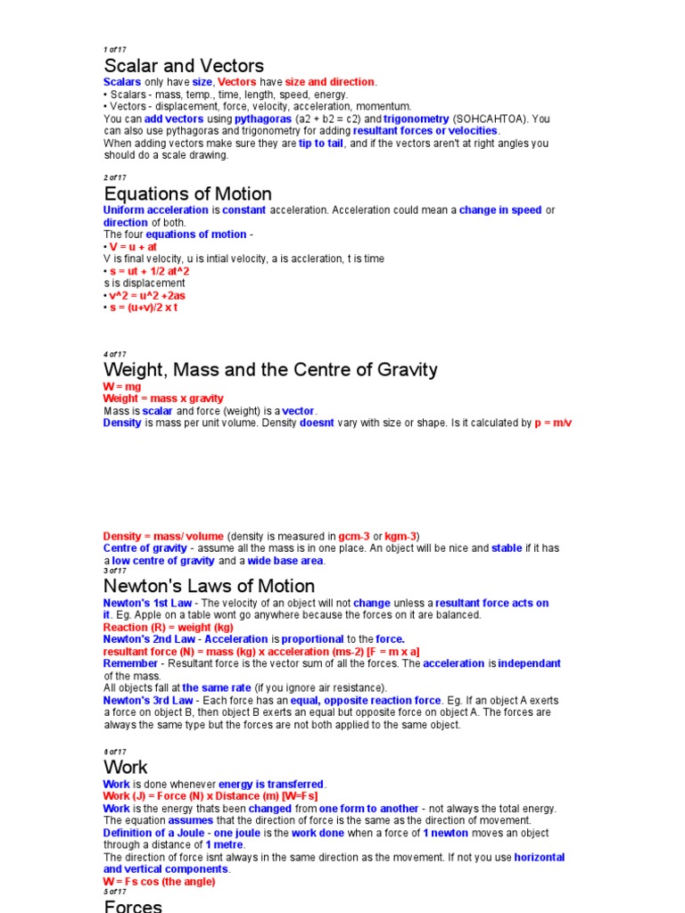 IAL/GCE Physics Unit 1 Revision Card | PDF | Deformation (Engineering ...