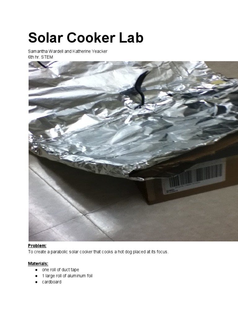 Solar Cooker | PDF