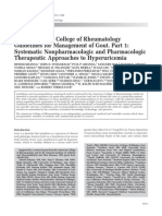 American College of Rheumatology Guidelines for Mangement of Gout Pt.1 2012 - Systematic Nonpharmacologic and Pharmacologic Therapeutic Approaches to Hyperuricemia
