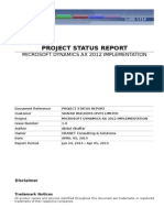 SBL Project Status Report