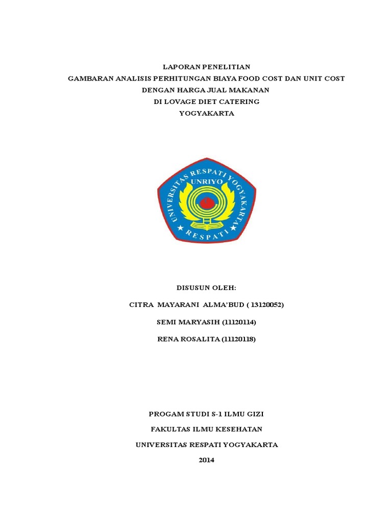 Analisis Food Cost di Lovage Catering | PDF