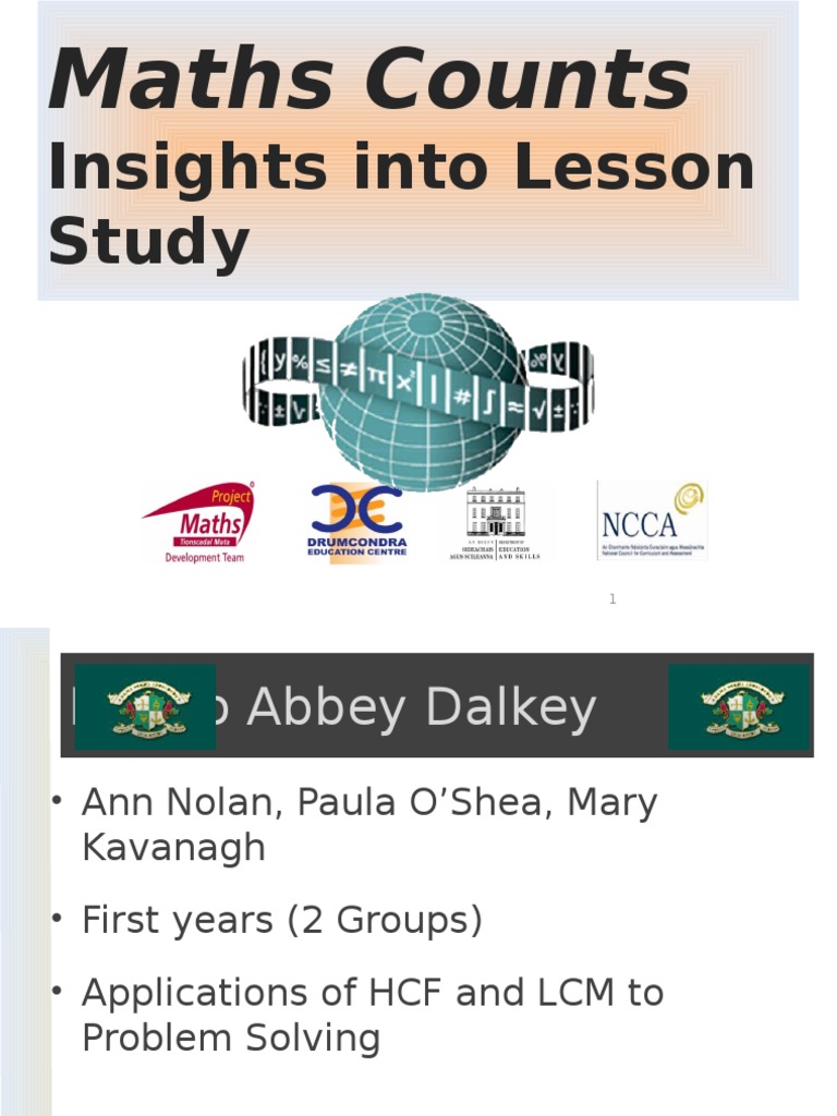 Applications of HCF and LCM To Problem Solving Loreto Abbey Dalkey ...