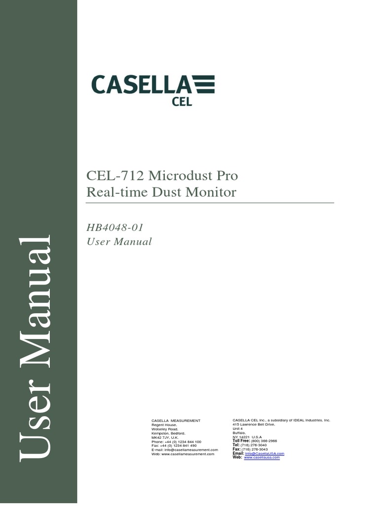 CEL-712 Microdust Pro Handbook ENGLISH HB4048-01 | PDF | Calibration ...