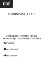 Download KOMUNIKASI EFEKTIF SBAR TBAKpptx by Stephen Cross SN252529646 doc pdf