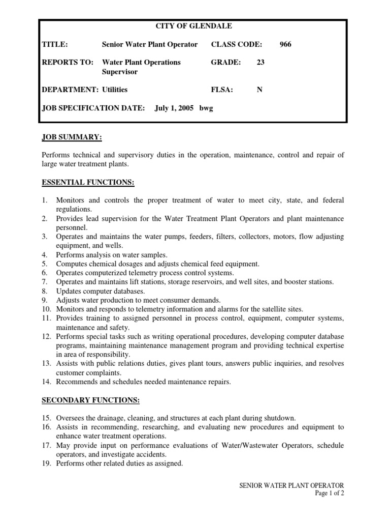 Ensuring Clean Water Through Leadership and Technical Expertise The