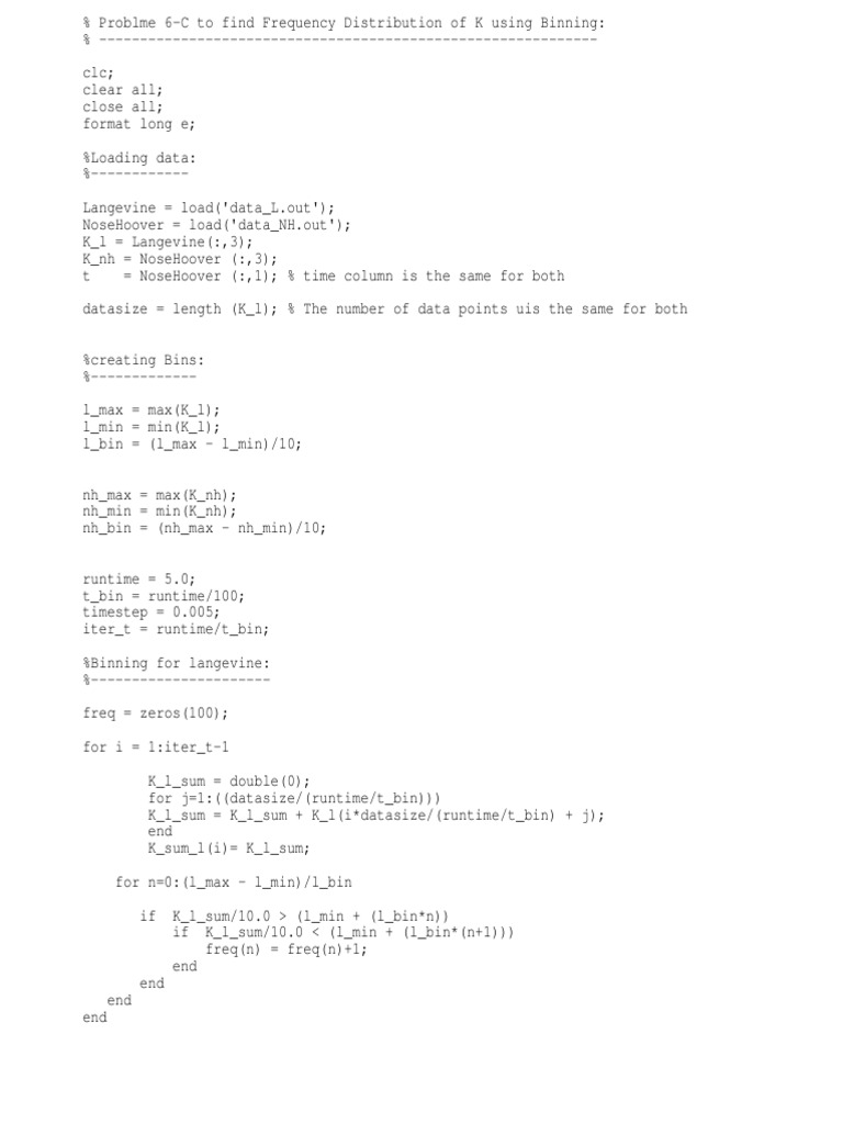 Binning Algorithm Matlab PDF Algorithms Applied Mathematics