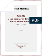 Marx y Los Primeros Tiempos de La Internacional