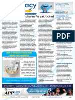 SA Pharm Flu Vax Ticked: Hurry - Earlybird Closing 31 January 2015!