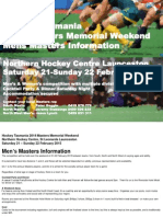 Masters Memorial Weekend Launceston - Mens Comp Information