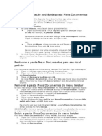 Alterar a localização padrão da pasta Meus Documentos.docx