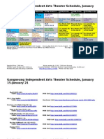 Gangneung Independent Arts Theater Schedule, January 15-January 21