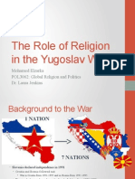 The Role of Religion in The Yugoslav War
