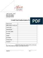 Casaviva Credit Card Form