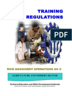 TR Rice Machinery Operations NC II
