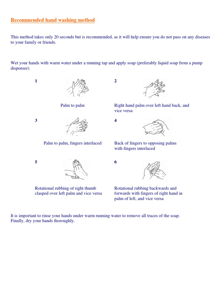 Effective 20-Second Hand Washing Guide | PDF