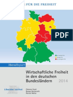 Wirtschaftsfreiheit in den deutschen Bundesländern 2014