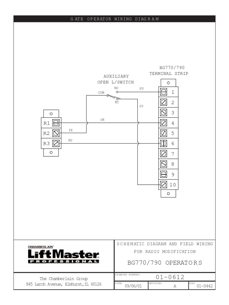 Gate Operator Wiring Diagram | PDF