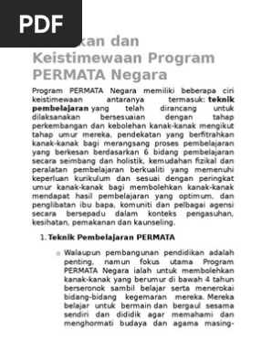 Keunikan Dan Keistimewaan Program Permata Negara Pdf