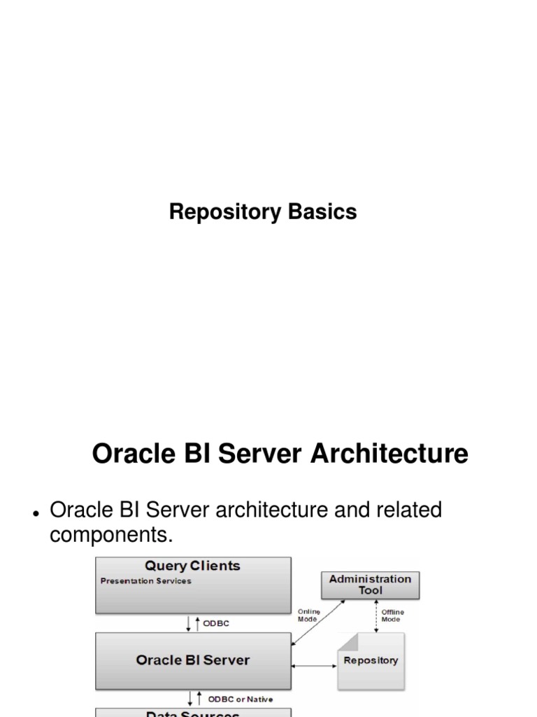 OBIEE Repository Basics | PDF