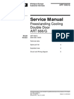 Service Manual for Whirlpool ART 666/G Freestanding Cooling Double Door Refrigerator