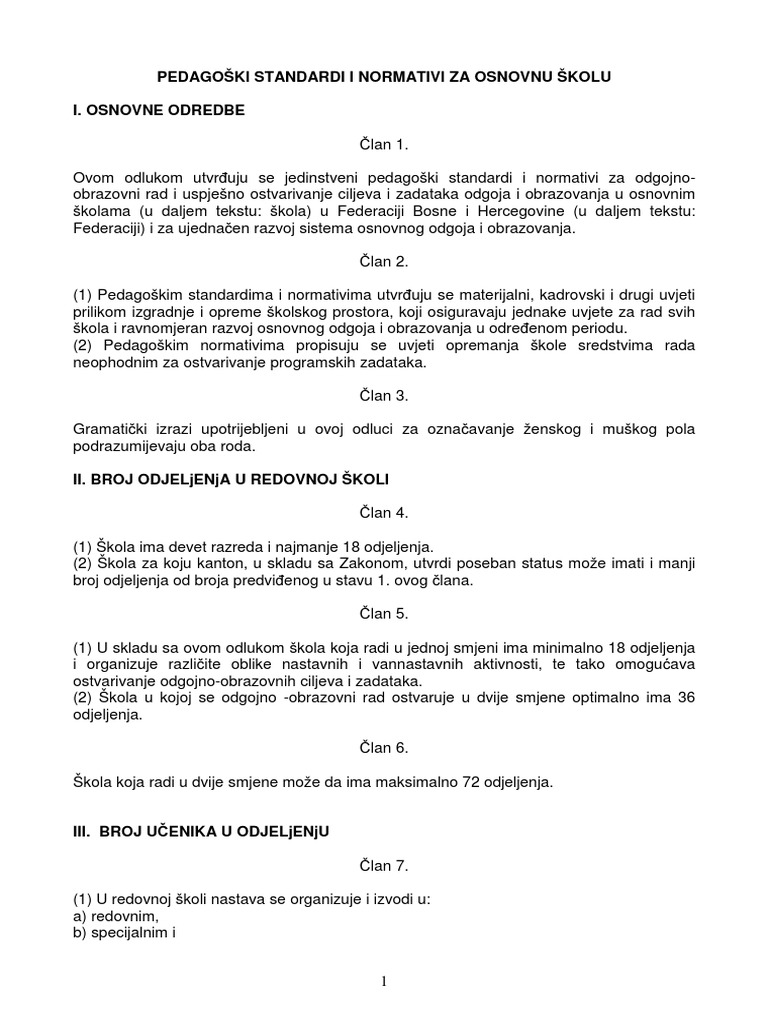 Pedagoski Standardi | PDF