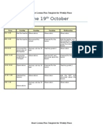 short lesson plan template for weekly plans