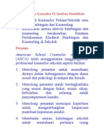 EDU 3120 Bab 7 Peranan Kaunselor Dalam Intitusi Pendidikan