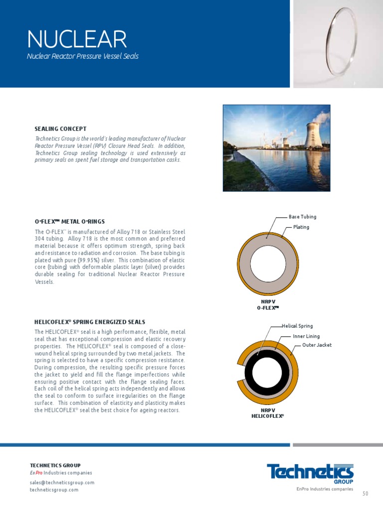 Nuclear Aplication Sealing | PDF | Pressurized Water Reactor | Nuclear ...