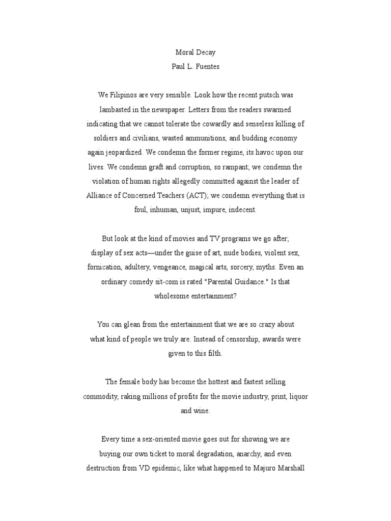 Moral Decay PDF