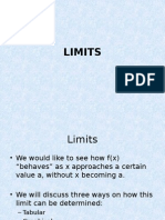 Limits Theorems