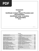 Certificate in Import Export Procedure and Documentation