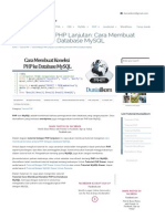 Tutorial PHP - Cara Membuat Koneksi PHP Ke Database MySQL - Dunia Ilkom PDF