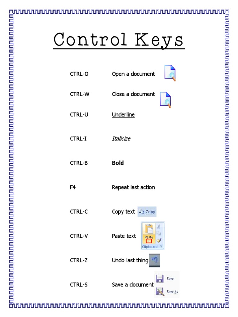 Control Keys PDF