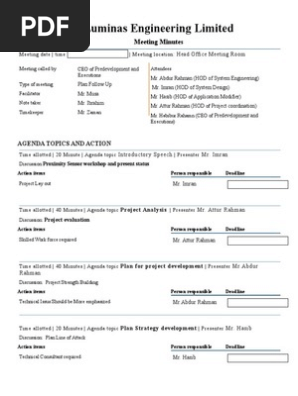 Meeting Minutes