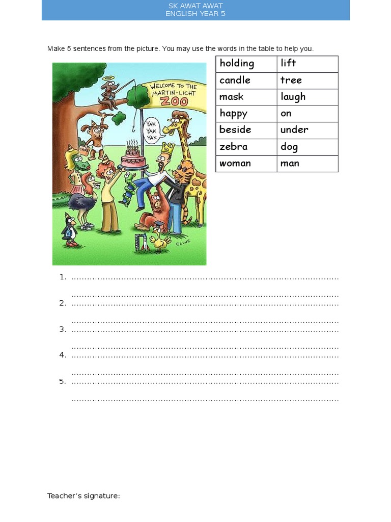 worksheet english year 5 writing pdf