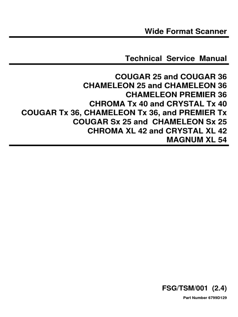 Wide Format Scanner Service Manual | PDF | Power Supply | Electromagnetism
