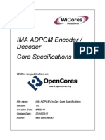 IMA ADPCM EncDec Core Specifications