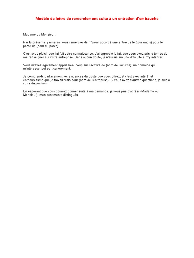 Lettre de Remerciement1