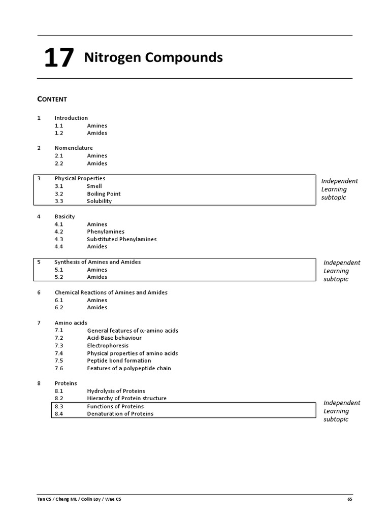 Nitrogen Compounds: Amines and Amides | PDF | Amine | Proteins