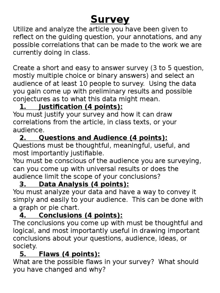 Survey Guidelines | PDF | Career & Growth | Art
