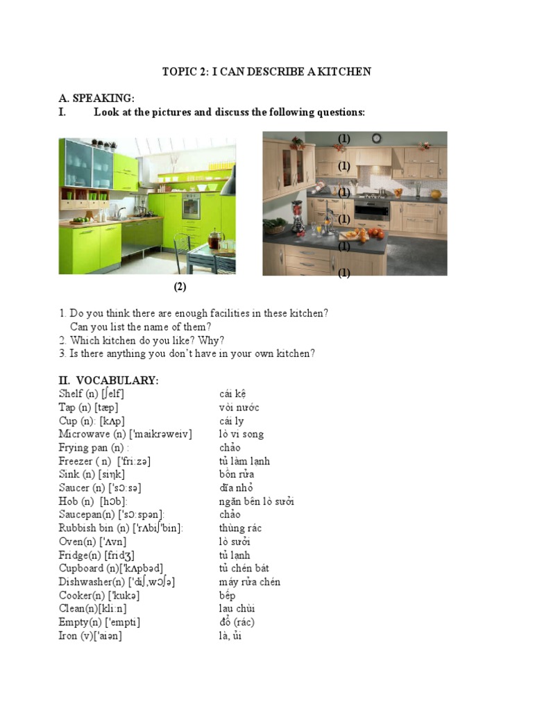Describing Kitchens, Bedrooms, and Computers | PDF | Language Arts ...