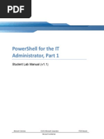 PowerShell For The IT Administrator Part 1 Lab Manual v1.1