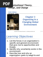 Organizational Theory, Design, and Change: Organizing in A Changing Global Environment